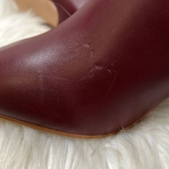 Beautiful Boston Design Studio Maroon Pointed Toe 3” Stiletto Heel Booties NWOT - Picture 5 of 7